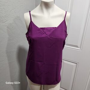Worthington Jewel Tone Satin Y2K Cami Womens SZ Large Going Out Urban Holiday